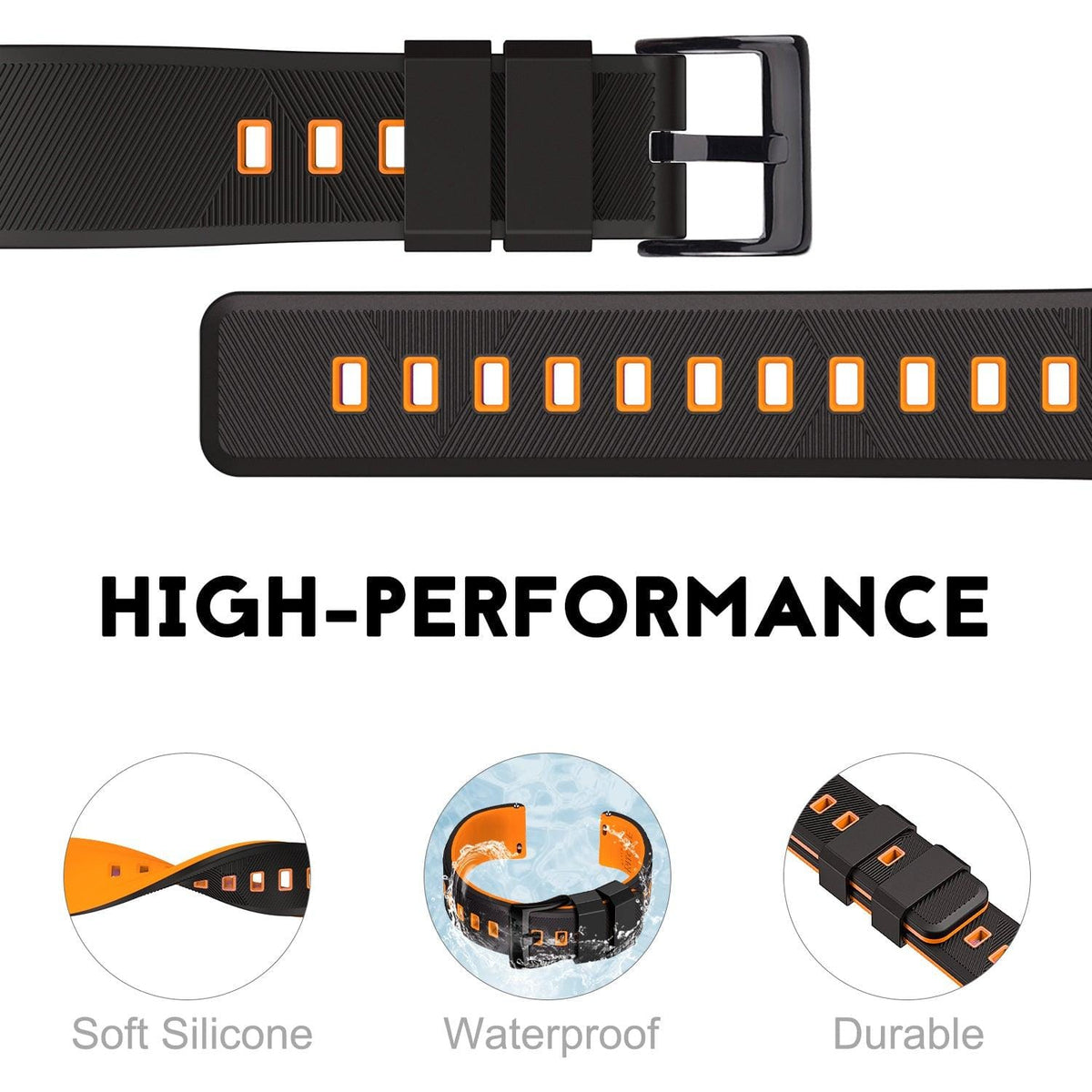 Baseball Bat Team Smart Watch Band With Silicone Ink 