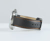 Ritche Classic Black Leather Watch Bands - Orange Stitching