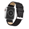 Ritche Watch Bands 38mm/40mm/41mm / Silver Ritche Black Top Grain Leather iWatch Band in 38, 40, 41, 42, 44, 45mm