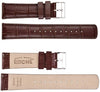 Dark Brown Top Grain Leather Watch Bands Straps Alligator Watch Bands.