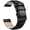 Ritche Watch Bands Black / Black Samsung Galaxy Watch Bands 20mm Alligator Leathre Straps