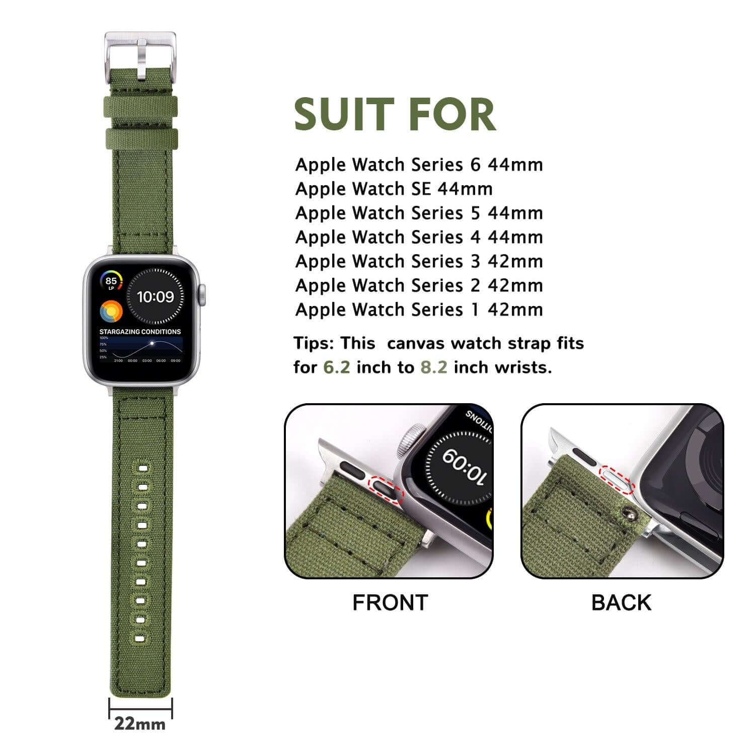 Buy Archer Watch Straps - Canvas Watch Bands for Apple Watch