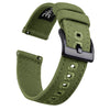 Canvas Quick Release-Army Green Canvas Watch Bands.