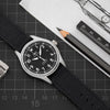 Ritche Watch Bands Canvas Watch Bands Ritche Black Canvas Quick Release Silver Buckle