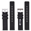 Ritche Watch Bands Canvas Watch Bands Ritche Black Canvas Quick Release Silver Buckle