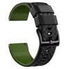 Silicone Quick Release-Black Top/Army Green Bottom Watch Band.