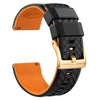 Ritche Watch Bands Classic Silicone Watch Band 18mm / Black/Orange / Gold Ritche Black/Orange Classic Silicone Watch Bands