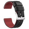 Silicone Quick Release-Black Top/Red Bottom Watch Band.