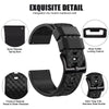Silicone Quick Release-Black Silicone Watch Band.