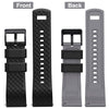 Black Top/Smoke Grey|Top Silicone Quick Release Watch Band.