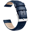 Ritche Watch Bands Navy Blue / Silver Samsung Galaxy Watch Bands 20mm Alligator Leathre Straps
