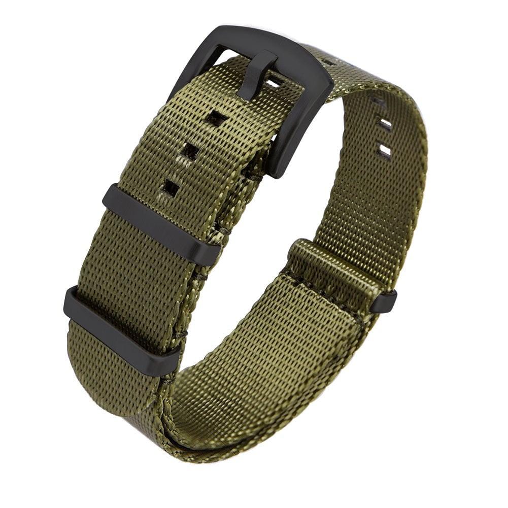 Green nylon watch band hot sale