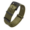 Ritche Watch Bands Nylon Watch Band 18mm / Army Green / Black Ritche Army Green Nato Watch Band Strap