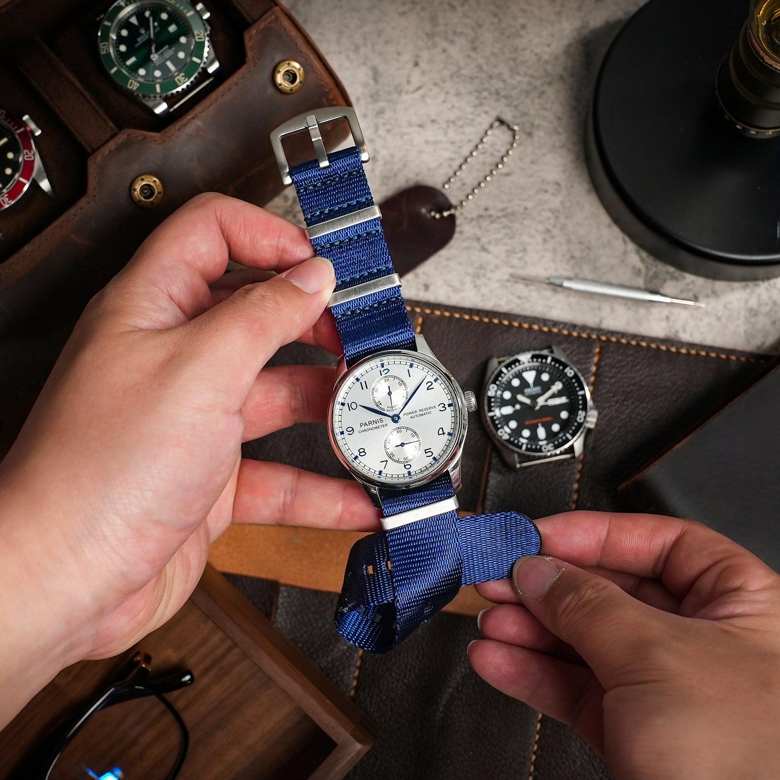 Ritche NATO Watch Bands - Heavy Buckle - Navy Blue