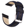 Black/Blue stitching|Top Grain Leather Quick Release Watch Band.