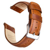  Full grain  toffee brown leather watch band  with silver buckle 18mm/20mm/22mm