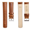 Ritche Watch Bands Padded Leather Watch Band Ritche Toffee Brown Leather Watch Band Brown Stitching