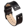 Quick Release Pilot Leather Watch Band-Black/Black Stitching .