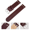 Pilot Leather Watch Band-Dark Brown/Dark Brown Stitching .