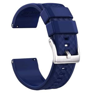 Navy Blue Silicone Watch Band, Quick Release Strap, BARTON