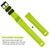 Silicone Quick Release-Black Top / Fluorescent Green Bottom Watch Band.