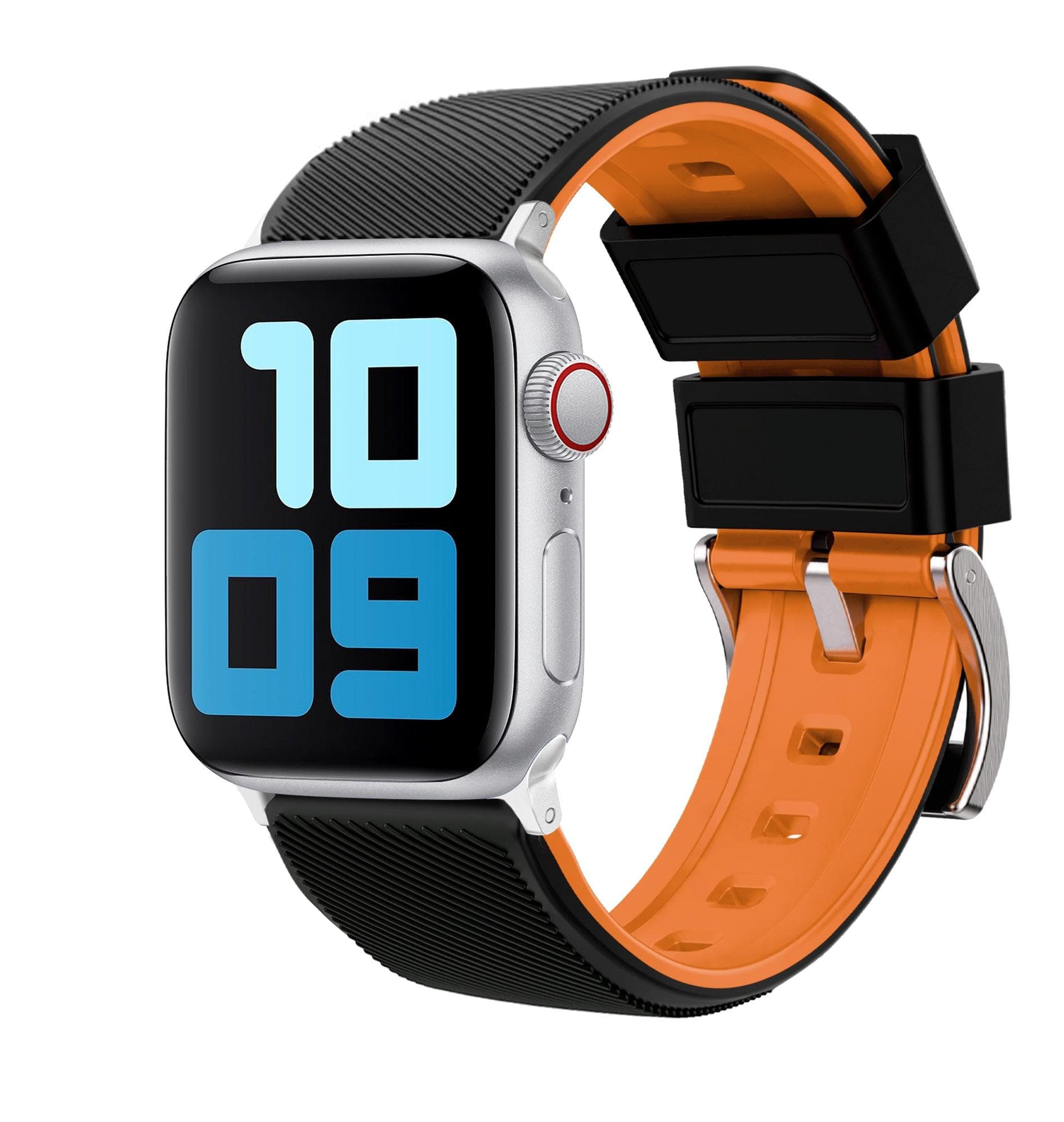 Apple Watch band - orange Small 38mm Ritche Silicone Watch Bands Straps For Apple watch series main image 3