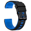 Sports Silicone Quick Release-Silver/Navy Blue-Black Buckle Sports Silicone Quick Release.