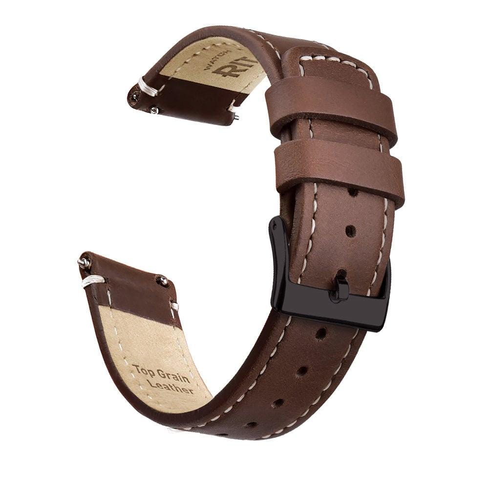 Top Grain Leather Band in Dark Brown Quick Release
