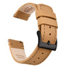 Ritche Watch Bands Top Grain Leather Watch Band 18mm / Light Brown / Black Ritche Light Brown Top Grain Leather Watch Band