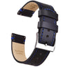 Black / Blue Stitching|Top Grain Leather Leather Watch Band.