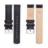 Ritche Watch Bands Top Grain Leather Watch Band Ritche Black/Blue Stitching Top Grain Leather Watch Bands