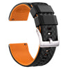 Ritche Watch Bands Watch Bands 18mm / Black/orange / Silver Ritche Classic Silicone Watch Bands
