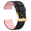Ritche Watch Bands Watch Bands 20mm / Black / Pink / Gold Ritche Black/Pink Classic silicone rubber watch bands