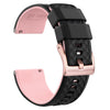 Ritche Watch Bands Watch Bands 20mm / Black / Pink / Rose Gold Ritche Black/Pink Classic silicone rubber watch bands