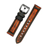 Ritche Watch Bands Watch Bands 20mm / Orange / Carved Buckle Ritche Top-notch Handmade Orange Worn Vintage Leather Watch Bands ＆ Straps