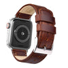 Ritche Watch Bands Watch Bands 38mm/40mm/41mm / Silver Ritche Coffee Top Grain Leather iWatch Band in 38, 40, 41, 42, 44, 45mm