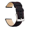 Ritche Watch Bands Watch Bands Balck/Red stitching / Silver Samsung Galaxy Watch Bands 20mm Sailcloth Strap