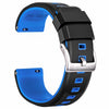 Ritche Watch Bands Watch Bands Black/Blue / Silver / 20mm Ritche Sports Silicone Watch Bands ＆ Straps