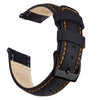 Ritche Watch Bands Watch Bands Black/orange / Black Samsung Galaxy Watch Band  20mm Classic Leather Straps