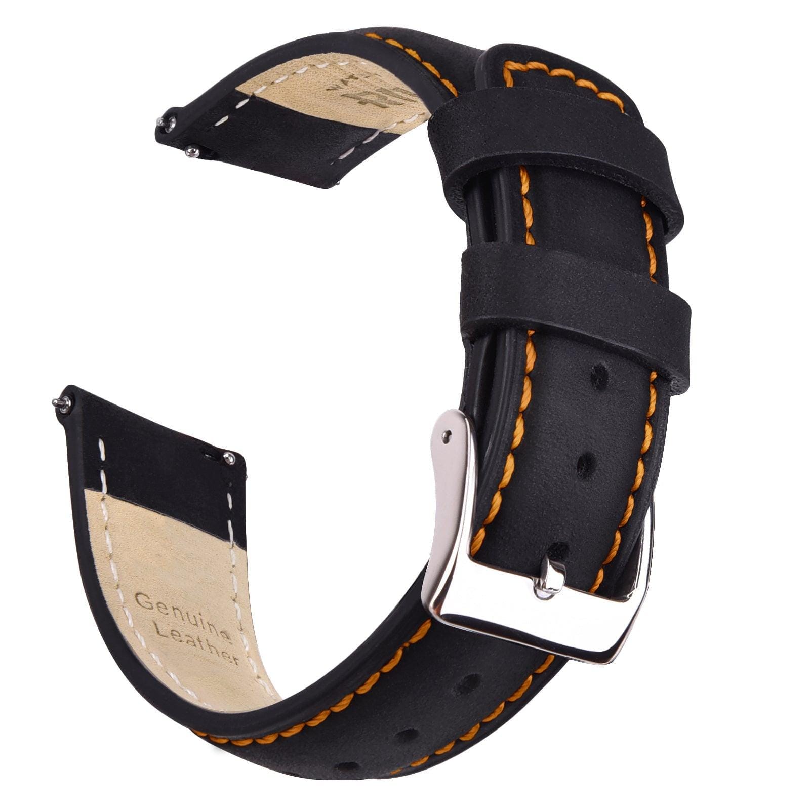 Leather samsung watch online bands