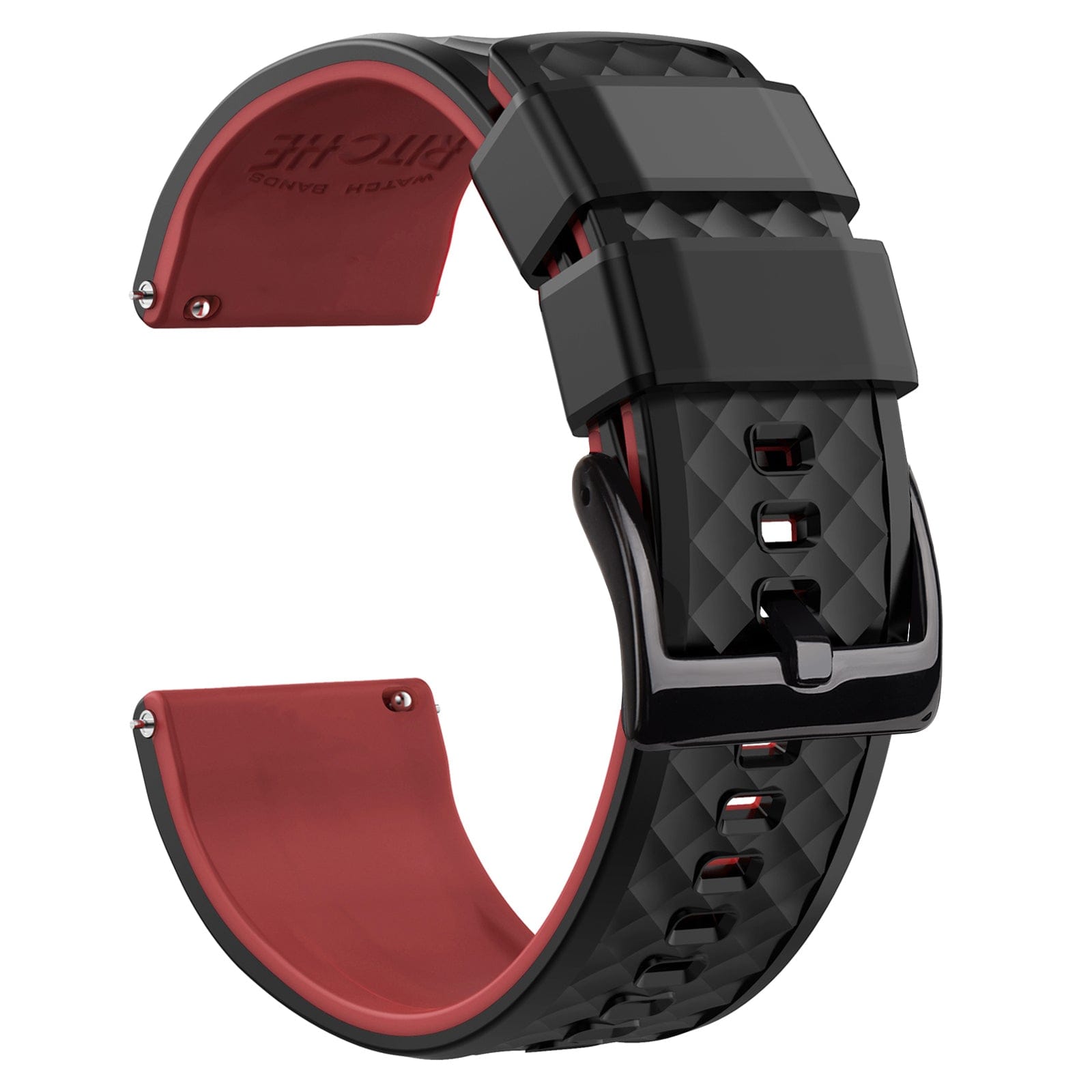 Black silicone watch band hot sale