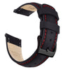 Ritche Watch Bands Watch Bands Black/red / Black Samsung Galaxy Watch Band  20mm Classic Leather Straps