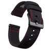Ritche Watch Bands Watch Bands Black/Red stitching / Black Samsung Galaxy Watch Bands 20mm Canvas Straps
