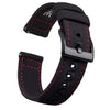Ritche Watch Bands Watch Bands Black/Red stitching / Black Samsung Galaxy Watch Bands 22mm Canvas Straps