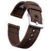Ritche Watch Bands Watch Bands Dark Brown / Silver Samsung Galaxy Watch Bands 20mm Canvas Straps