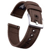 Ritche Watch Bands Watch Bands Dark Brown / Silver Samsung Galaxy Watch Bands 22mm Canvas Straps