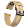 Ritche Watch Bands Watch Bands Khaki / Black Samsung Galaxy Watch Bands 20mm Canvas Straps