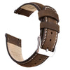 Ritche Watch Bands Watch Bands Saddle Brown/white / Silver / 20mm Ritche Classic Leather Watch Band Straps